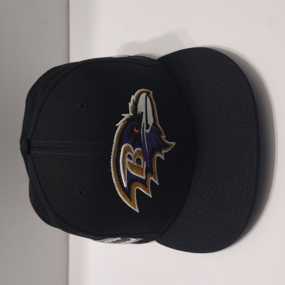 1996 Baltimore Ravens New Era 59FIFTY. Size 7 7/8 Fitted Hat Cap Black NFL 100 - Picture 1 of 11